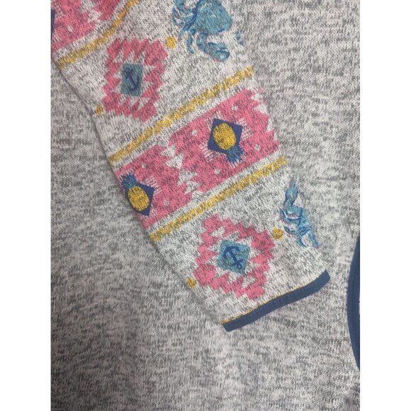 Simply Southern Crab Knit Snap Pullover in Smoke Grey Women's Size Small -NEW- - Picture 6 of 9